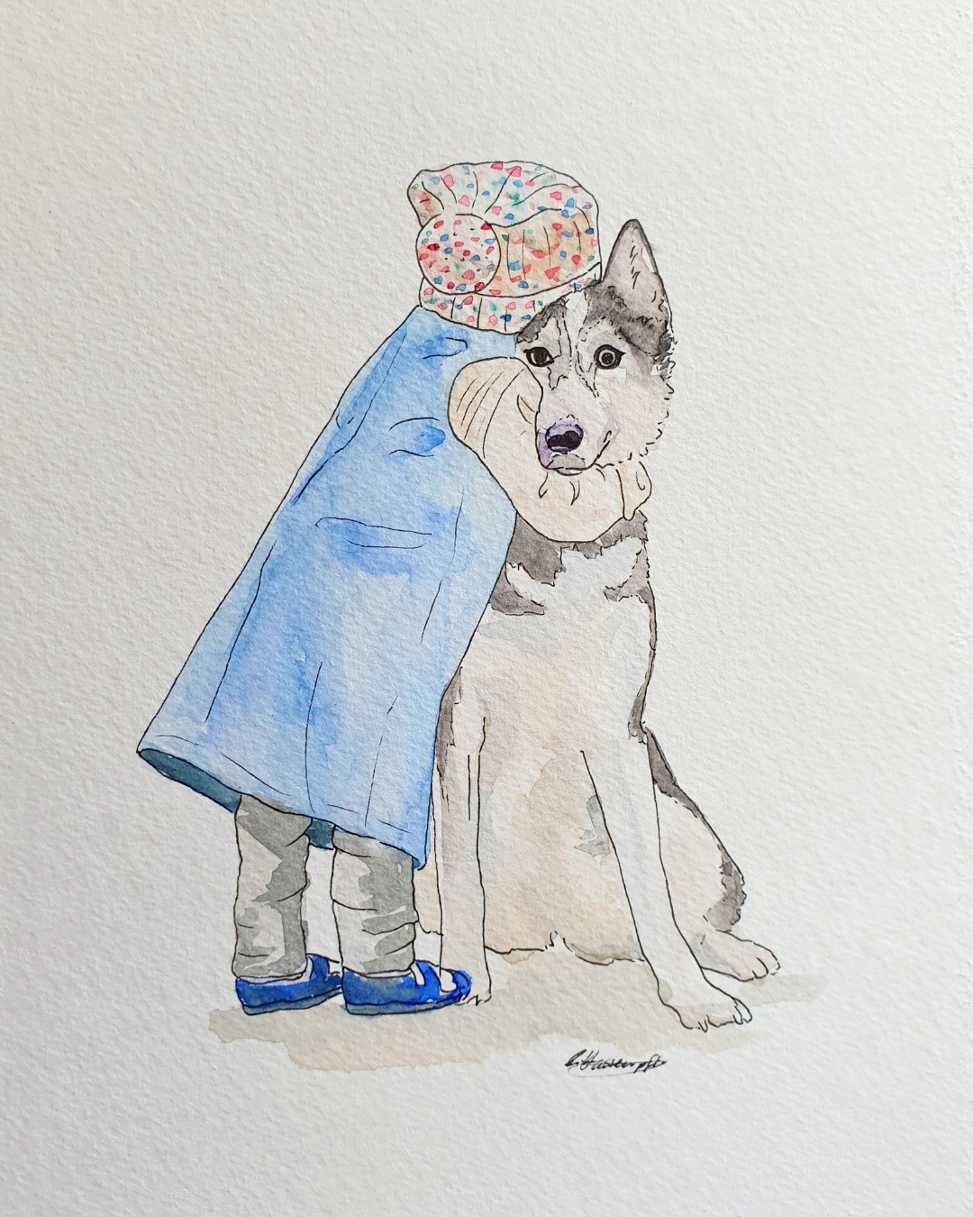 Individuelles Aquarell-Portrait nach Fotovorlage