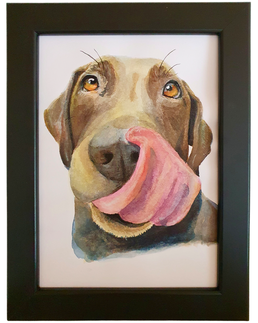 Handgemaltes Aquarellportrait als Geschenk für Hundeliebhaber