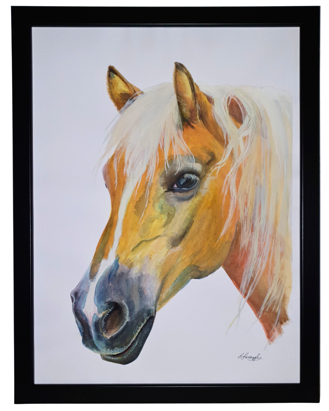 Auftragsarbeit, Aquarell Portrait eines Pferdes als Geschenk für Pferdeliebhaber