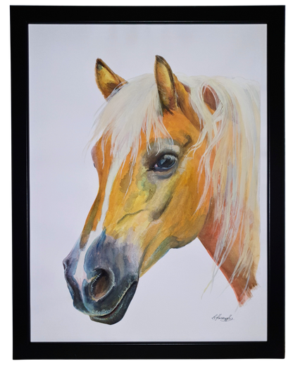 Auftragsarbeit, Aquarell Portrait eines Pferdes als Geschenk für Pferdeliebhaber