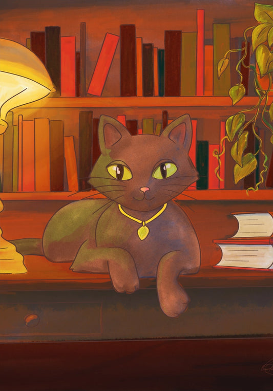 Kunstdruck - Academia Cat