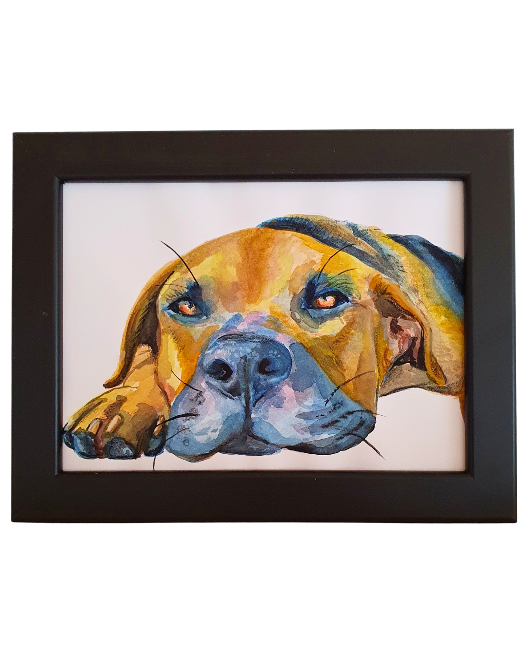 Handgemaltes Hundeportrait als Geschenk für Hundemama