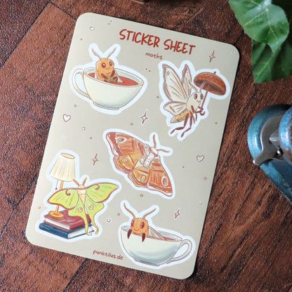 Sticker Sheet Moths - Motten-Aufkleber Set für Bullet Journal und Planner
