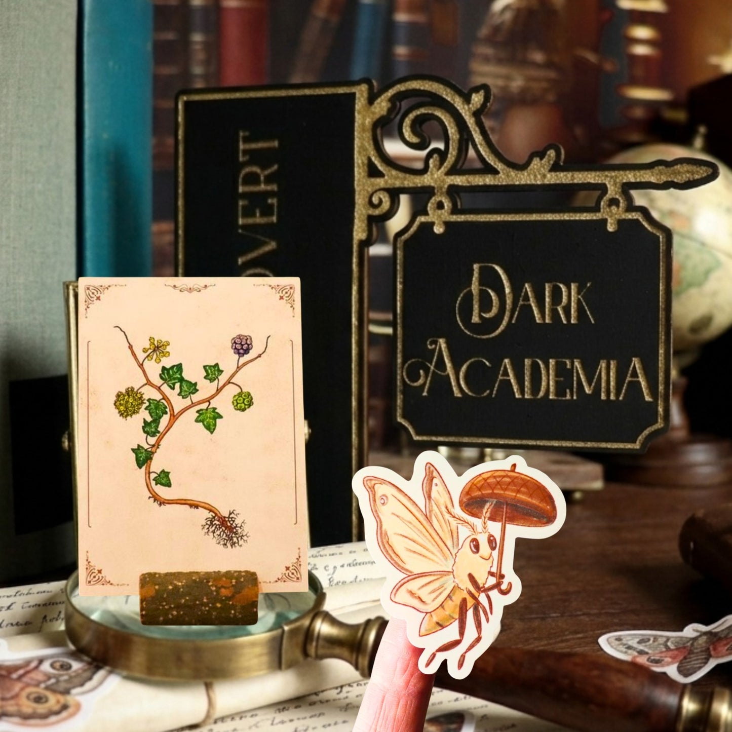 Dark Academia Starter-Set: Gemütliche Heimbibliothek (3-Teilig)