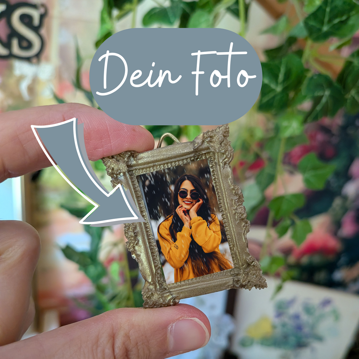Personalisierter Miniatur-Bilderrahmen mit deinem Foto