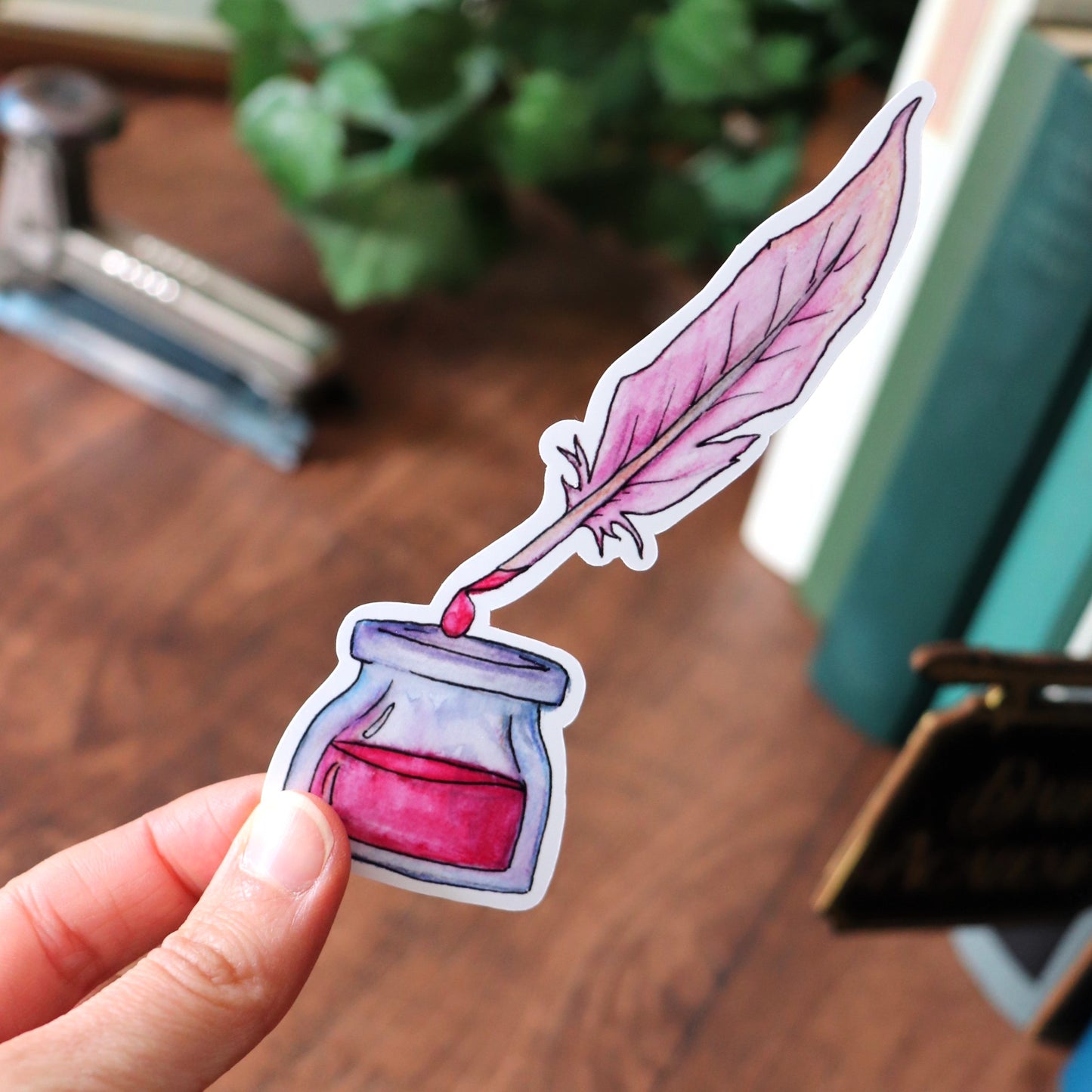 Sticker - Tinte und Feder - Pink