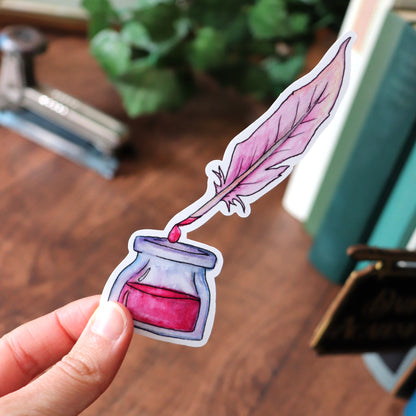 Sticker - Tinte und Feder - Pink