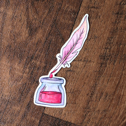 Sticker - Tinte und Feder - Pink