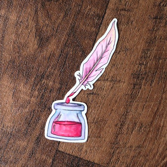 Sticker - Tinte und Feder - Pink